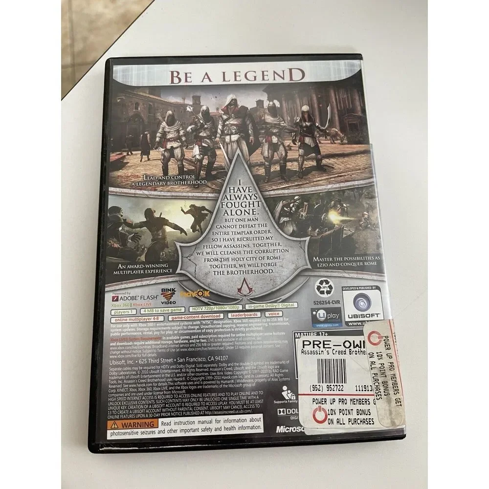 Assassin's Creed: Brotherhood (Microsoft‎ Xbox 360, 2010)